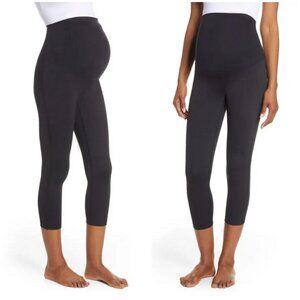 💕ZELLA💕 Live In Maternity Crop Leggings ~ Black Large L NWT